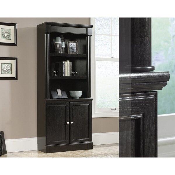 Palladia Library With Doors Woa , Three adjustable shelves for flexible storage options
